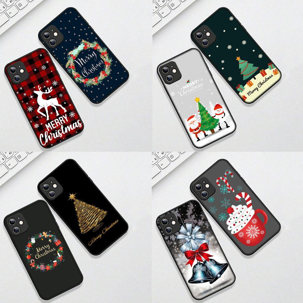 Для Apple iPhone 17 16 Plus 13 12 Pro Max Mini X XR ProMax 16E 15+ 16Plus Air Чехол для телефона Дерево Олень Веселого Рождества Санта-Клаус