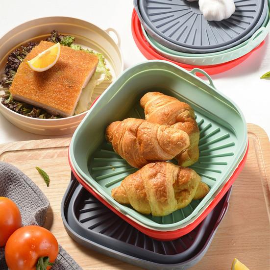 Non-stick Baking Pan Round Square Cheesecake Water Bath Pan Foldable Food Grade Cake Pan Oven Safe Silicone Pan