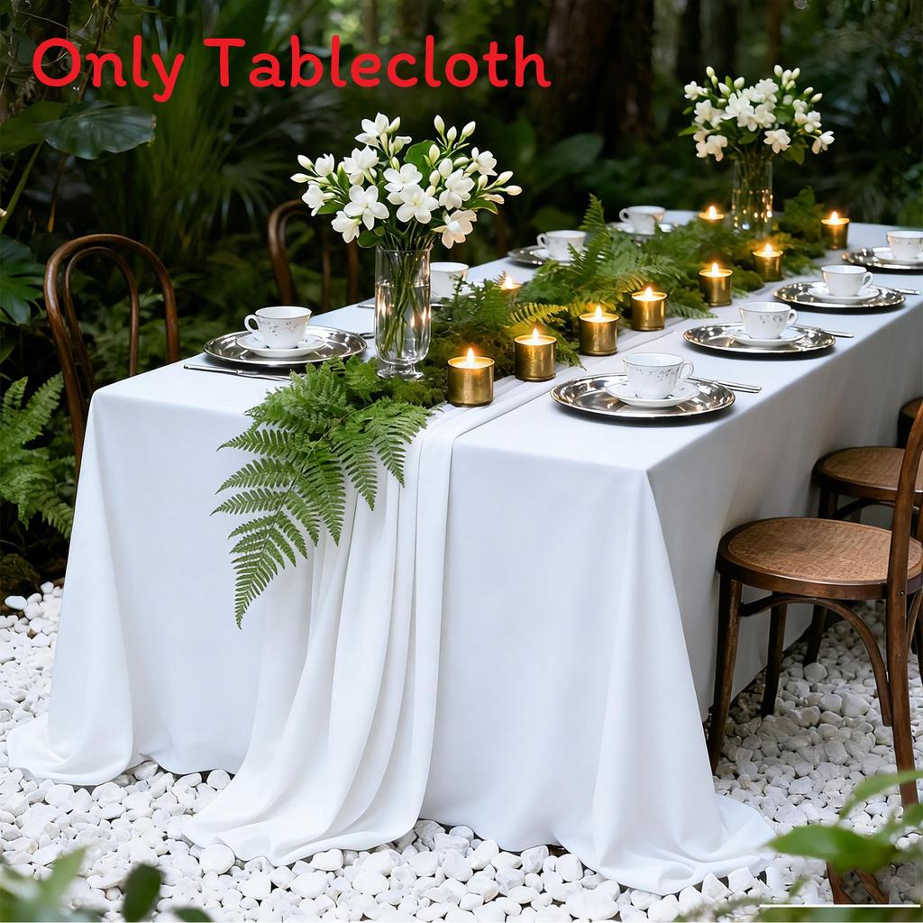 French Style White Tablecloth For Meetings With Waterproof Fabric And Antibacterial Coating For Hotel Decor