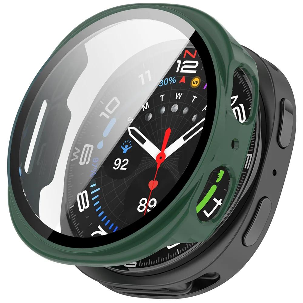 Tempered Glass+Case for Samsung Galaxy Watch 8 40mm 44mm 3DFull PC cover bumper screen protector shell+film watch 8 Accessories