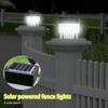 Solar Post Light Modern Fence Deck Lamp Auto On/Off Square Column Fixture Mailbox Lantern for Outside Garden Patio
