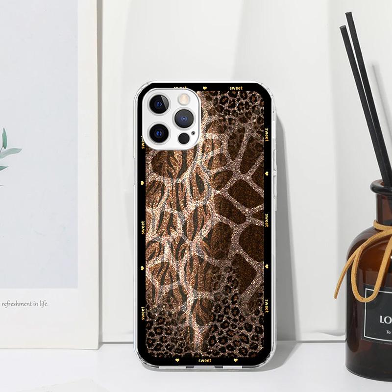 Animal Leopard Print Phone Case For Iphone 17 Air 16 15 Plus 16E 14 Pro Max 13 Mini 12 11 7 8 SE Fundas Soft Back Cover 17 Air 1