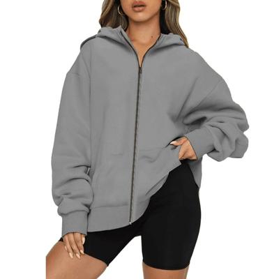 Женская свободная толстовка с капюшоном и застежкой-молнией, напечатанная на 3D-принтере, для осени и зимы