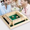 Shut The Box Board Game with Dice 4-Way Educational Math Number Strategy Game 4 Players Kids Adults Family Night Party Wooden Close The Box Toy