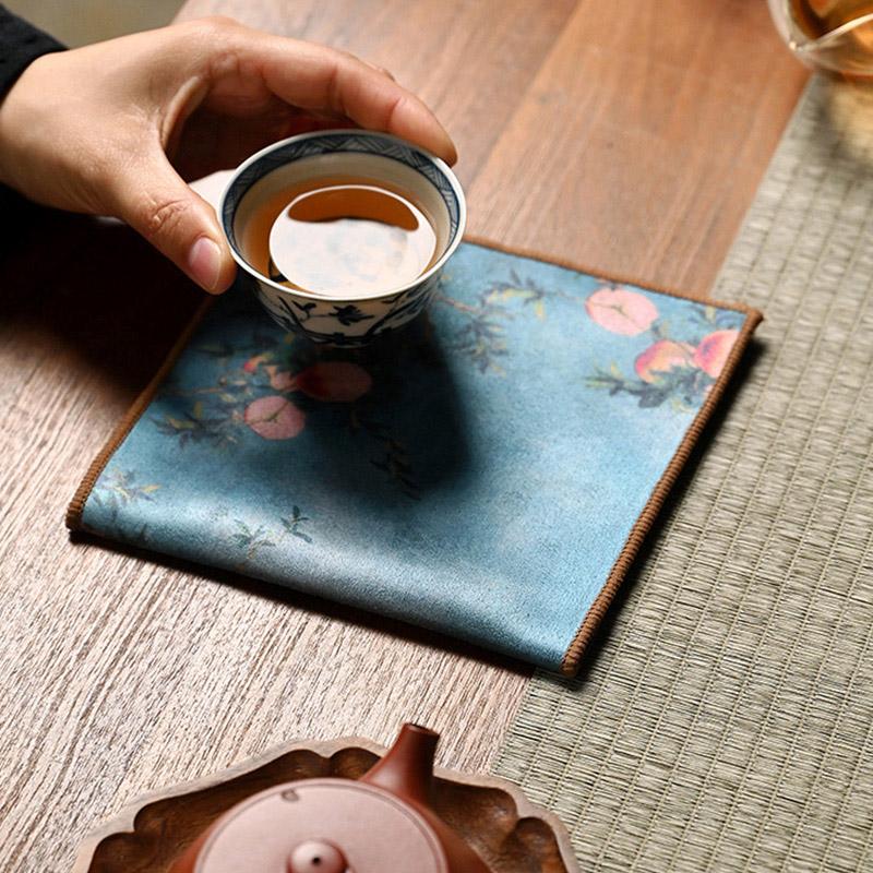 1 шт. Чайная салфетка, аксессуары, кухонный коврик для чайного столика, высококачественный чайный коврик, бытовое чайное полотенце, впитывающее воду, чайная салфетка Zen