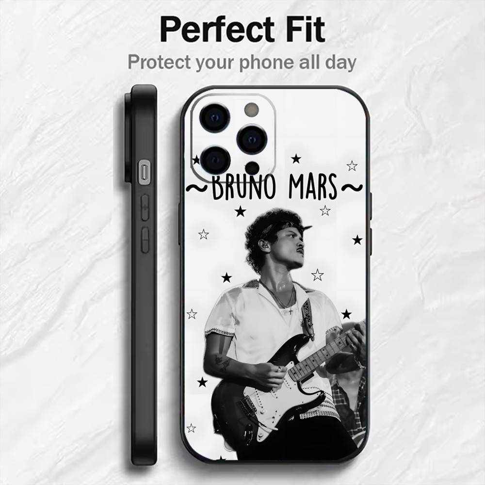 Чехол для телефона Star B-Bruno M-Mars с принтом для iPhone 17, 16, 15, 14, 13, 12 Plus, Max, мягкий силиконовый, черный
