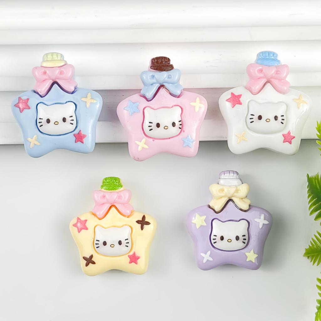 Мультяшный котенок DIY смоляные аксессуары: Бутылка для воды, Зажим для волос, Чехол для телефона, Пряжка для обуви, Украшения, Набор клеев-глиттеров