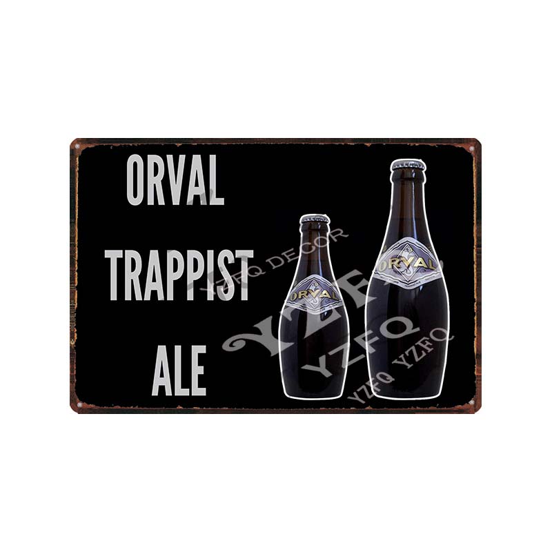 30x20 см Жестяная вывеска с пивом Hoegaarden Orval Chouffe - Винтажная металлическая табличка, Идеально подходит для Декора Стены Бара/Паба/Кухни/Дома/Кофейни, Постер