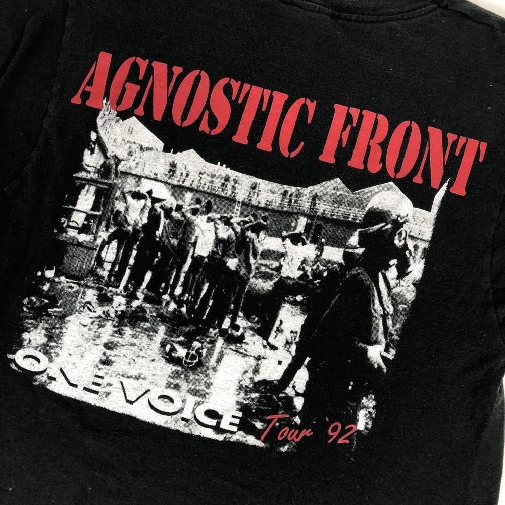 Vintage Agnostic Front One Voice Tour 92 Black All Size tmen Shirt AH608