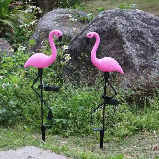 1/3Pcs Flamingo Solar Lamps Automatic Charging IP65 Waterproof Easy To Install Landscape Solar Lights Outdoor Garden Decorations