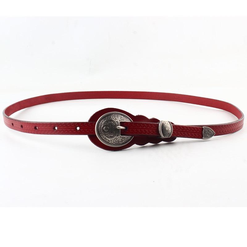 Простой и универсальный узкий ремень из коровьей кожи, женский тонкий ремень с узлом для юбки, женский модный европейский и американский черный ремень