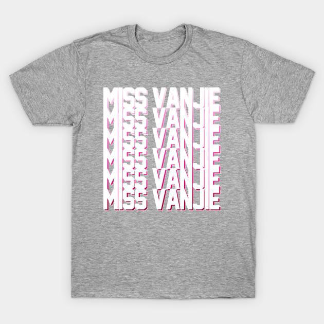 Модная унисекс футболка Miss Vanjie 7 Белый текст на розовом градиентном фоне B Принт Футболка Большие размеры S-5XL Футболка 100% Хлопок Топы С круглым вырезом Короткий рукав Футболки