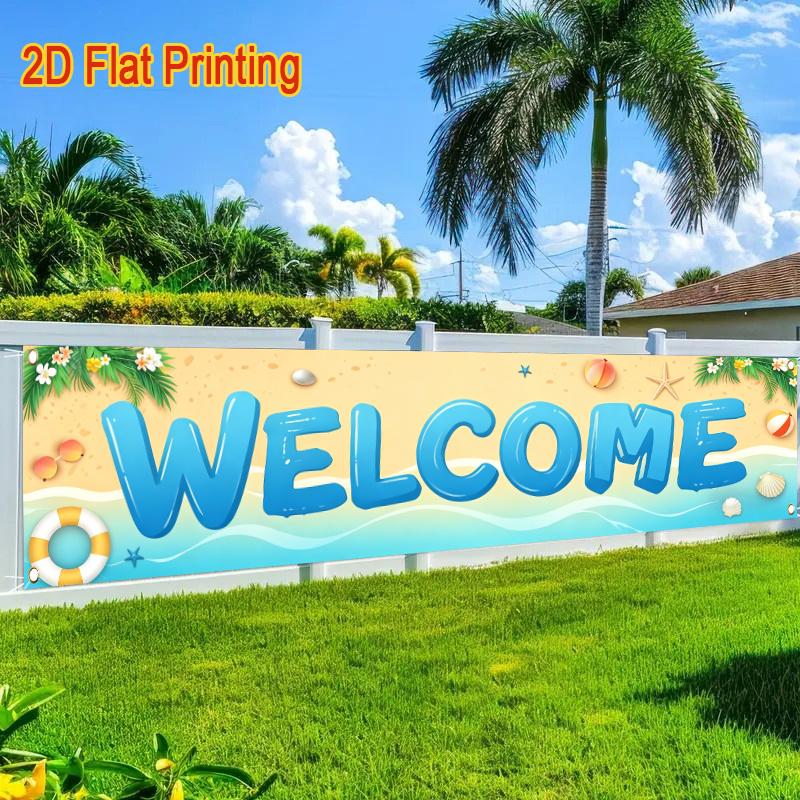 Summer Welcome Banner Outdoor Indoor Party Decor Sign