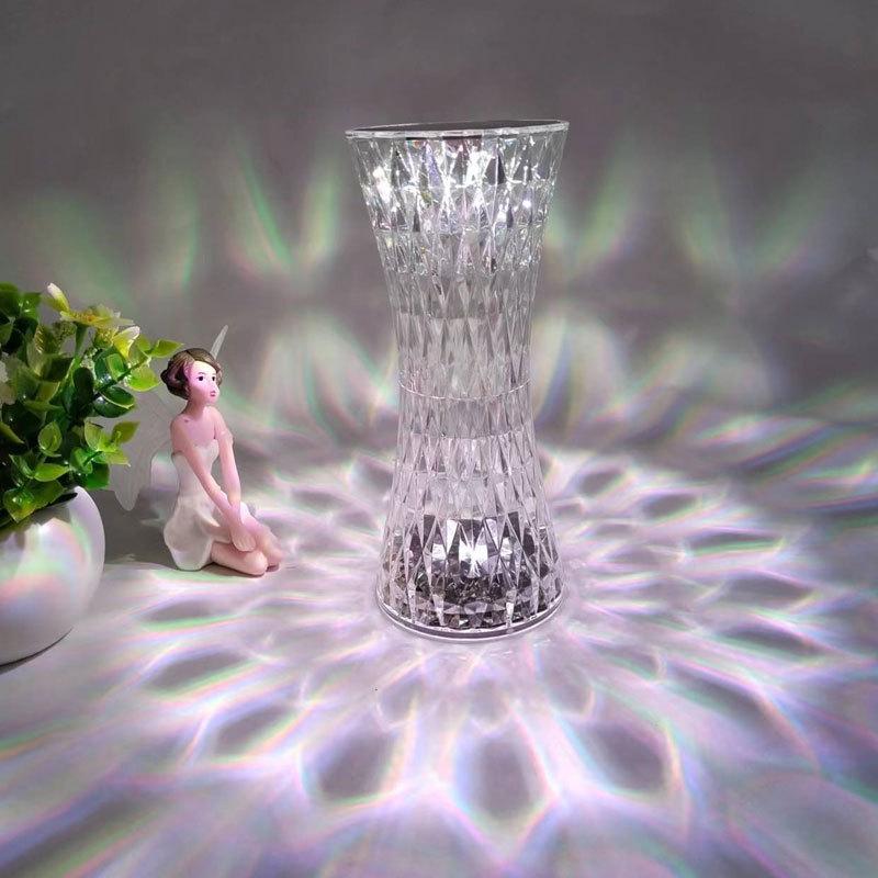 Crystal Lamp Small Waist Net Red Light Bedside Bedroom Led Small Night Lamp Gift Hot Sale Ambience