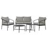 Set of Table, Bench and 2 Chairs Home ESPRIT Steel 121 X 70 X 75 Cm