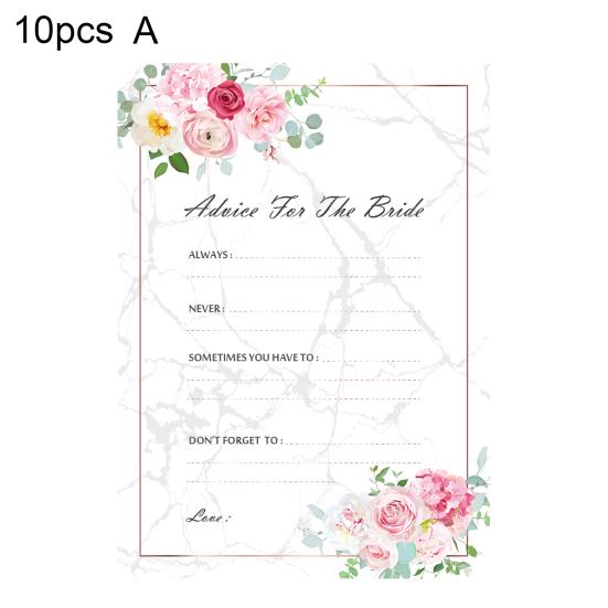 10 шт. свадебных игровых карт, напечатанных изысканным мастерством, цветочный дизайн, не выцветающий, надежный свадебный