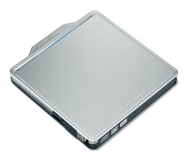 BUFFALO Портативный DVD-привод с кабелем Boost, Серебристый, DVSM-PC58U2V-SV