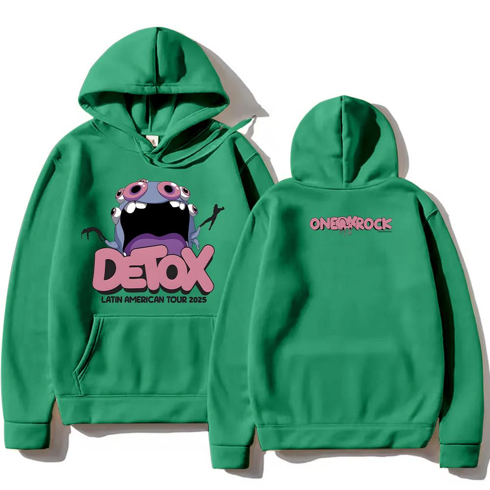 Худи Detox Monster Tour Японская рок-группа One Ok Rock 2025 Мода Женская Мужская Одежда Харадзюку Графические Пуловеры Уличная Одежда