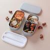 Plouluyt Microwaveable 2-Layer Lunch Box with Compartments, Leakproof Bento Box, Insulated Food Container, Pink