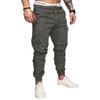 Men's Casual Workwear Multi-Pocket Trousers Sports Drawstring Trousers