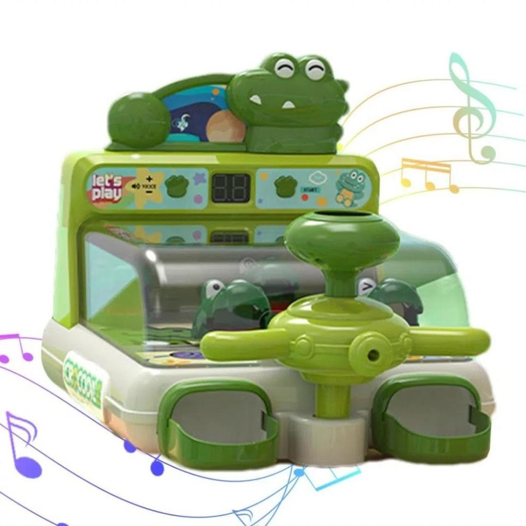 Музыка и свет Крокодил Мрамор Игрушка Пинбол Настольная Игра в Боулинг Интерактивная для Родителей и Детей