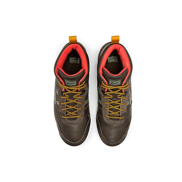 ONITSUKA TIGER Horizonia MT Ретро Удобные Кожаные Сетчатые Нескользящие Амортизирующие Высокие Кроссовки Унисекс Кеды Темно-коричневые 1183A398-251
