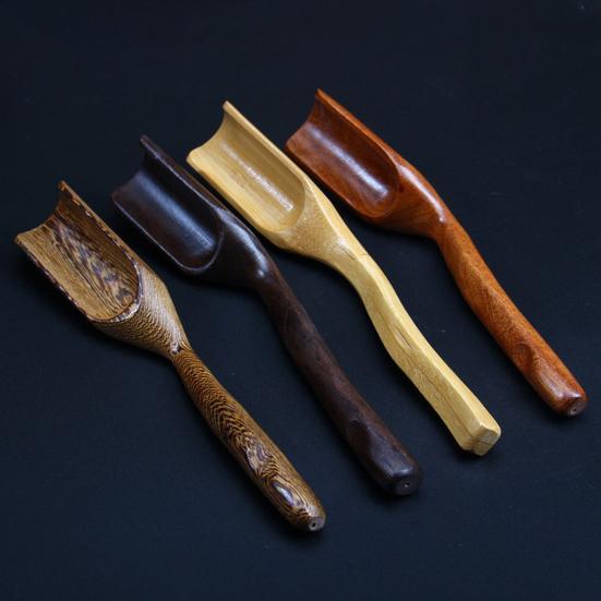 Wooden Tea Spoon Long Handle Comfortable Grip Loose Tea Measuring Scoop Shovel Chinese Kung Fu Tea Accessory