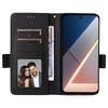 Для Xiaomi Poco M7 Plus 5G/Poco M7 4G (169 мм) Чехол-книжка из кожи с текстурой личи и ремешком на запястье