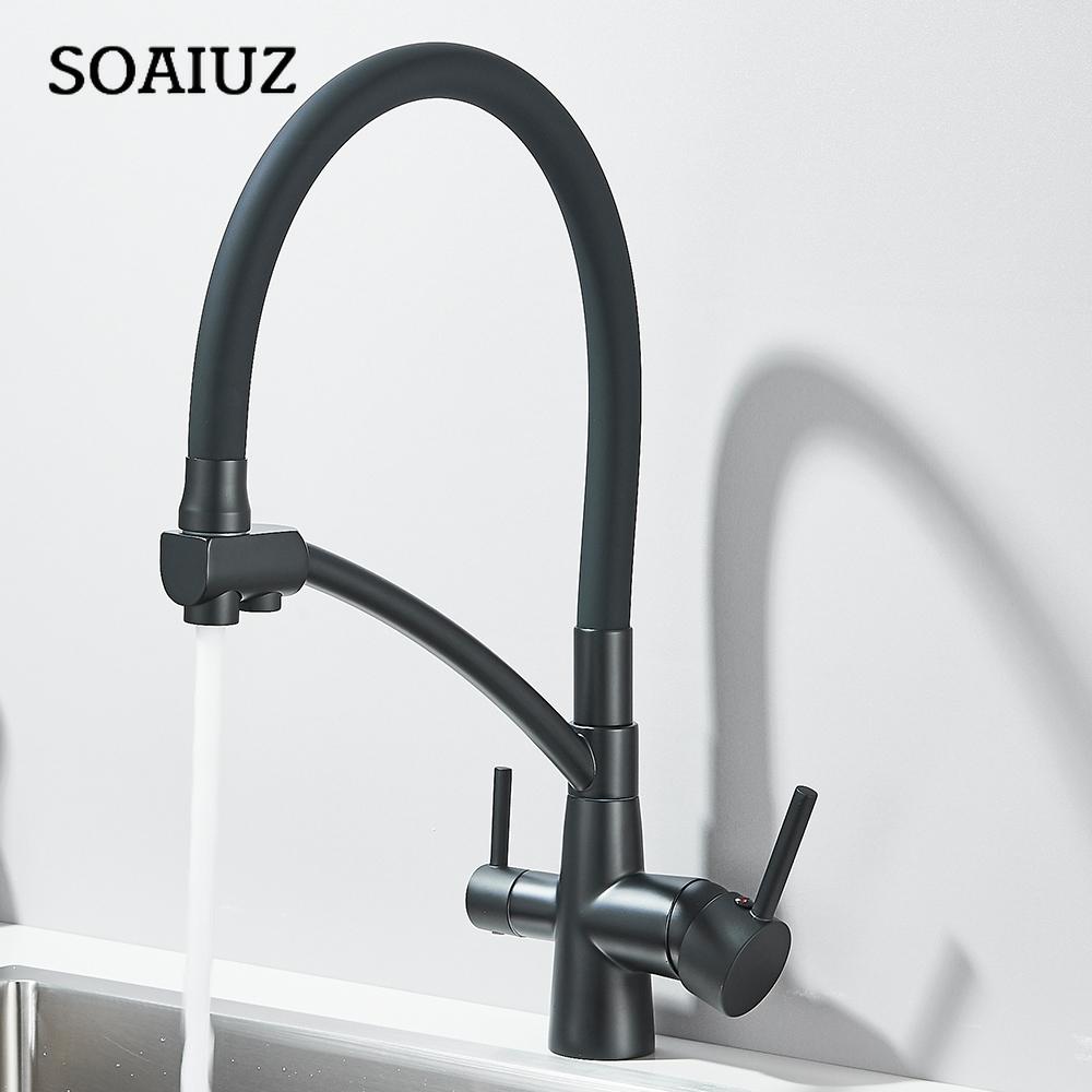 Filtered Kitchen Sink Faucets Purification Tap 360 Rotate Water Filter Tap For Kitchen 3 In 1 Purifier Vessel Sink Mixer