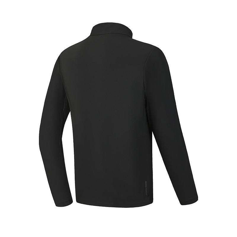 Fila Фитнес Мода Минималистичный Классический Спортивный Тренировочный Повседневный Удобный Универсальный Вязаная Куртка Мужские куртки Глубокий Черный A11M621504FBK