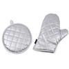 СТИЛЬ Декоративный набор прихваток, Серебристый Светло-серый, Скандинавский стиль, Термостойкие кухонные перчатки, Подставка, W3301220