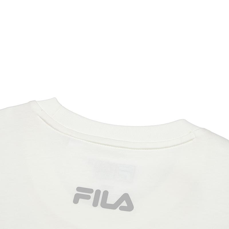 Fila Versatile Casual Knitted Breathable Short Sleeve T-Shirt Men Tops Cloud-Mushroom-White F11M519104FWT