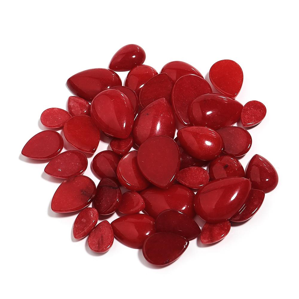 LOULEUR WaterDrop Natural Stone Cabochon For Jewelry Making Tiger Eye Amethyst Lapis Lazuli Agate Stone Beads for Handwork