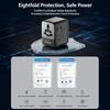 Philips Universal Travel Plug Adapter 70W Laptop Fast Charging with Side Socket 3C2A, Black