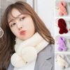 Thickened Wide Plush Ball Noble Thermal Female Autumn Scarf Winter Solid Faux Fur