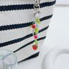 1Pc Cute Y2K Strawberry Pentagram Love Bead Keychain Mobile Phone Chain Bag Pendant Hanging Decoration