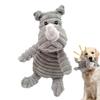 Rhino Dog Toys Rhino Plush Puppy Toys Funny Interactive Bite-resistant Plush Animal Puppy Chew Toys For All Breed Sizes Dogs