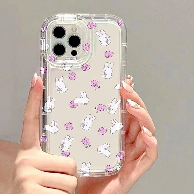 Clear Phone Case For iPhone 11 Case iPhone 13 14 Pro Max 12 15 Pro Max XR XS Max X 7 8 14 Plus SE Fashion Soft Shockproof Cover