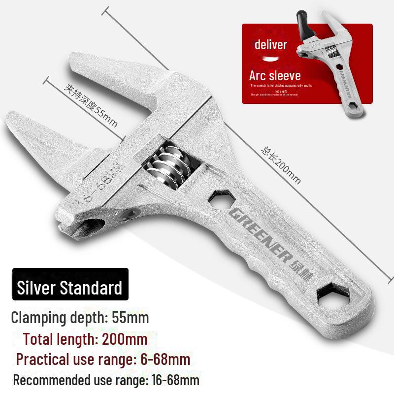 Многофункциональный сантехнический ключ Green Forest — короткая ручка, большое отверстие