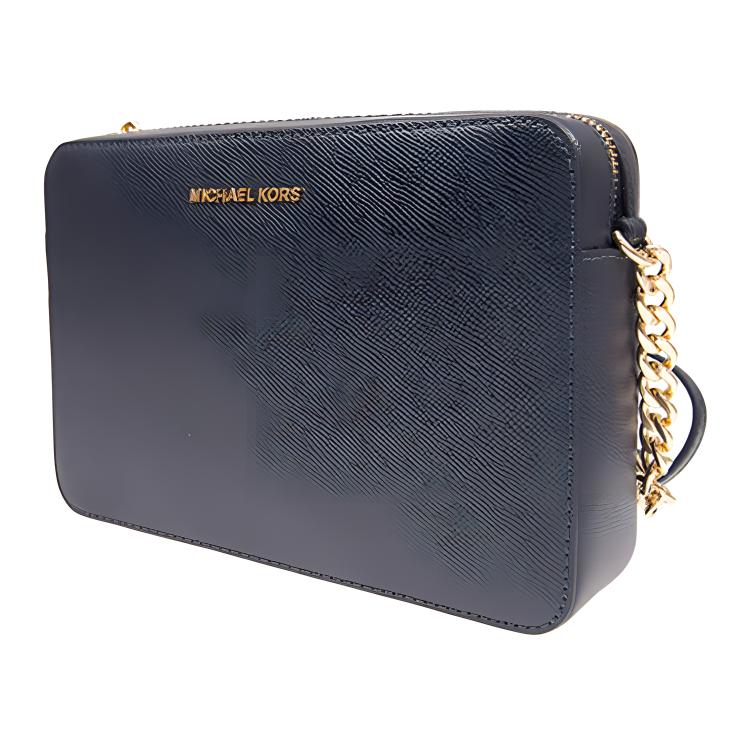 Michael Kors Jet Set Travel MK Сумка на цепочке с логотипом-буквой Маленькая квадратная сумка Женская сумка через плечо Темно-синий 32S4GTVC3L-414