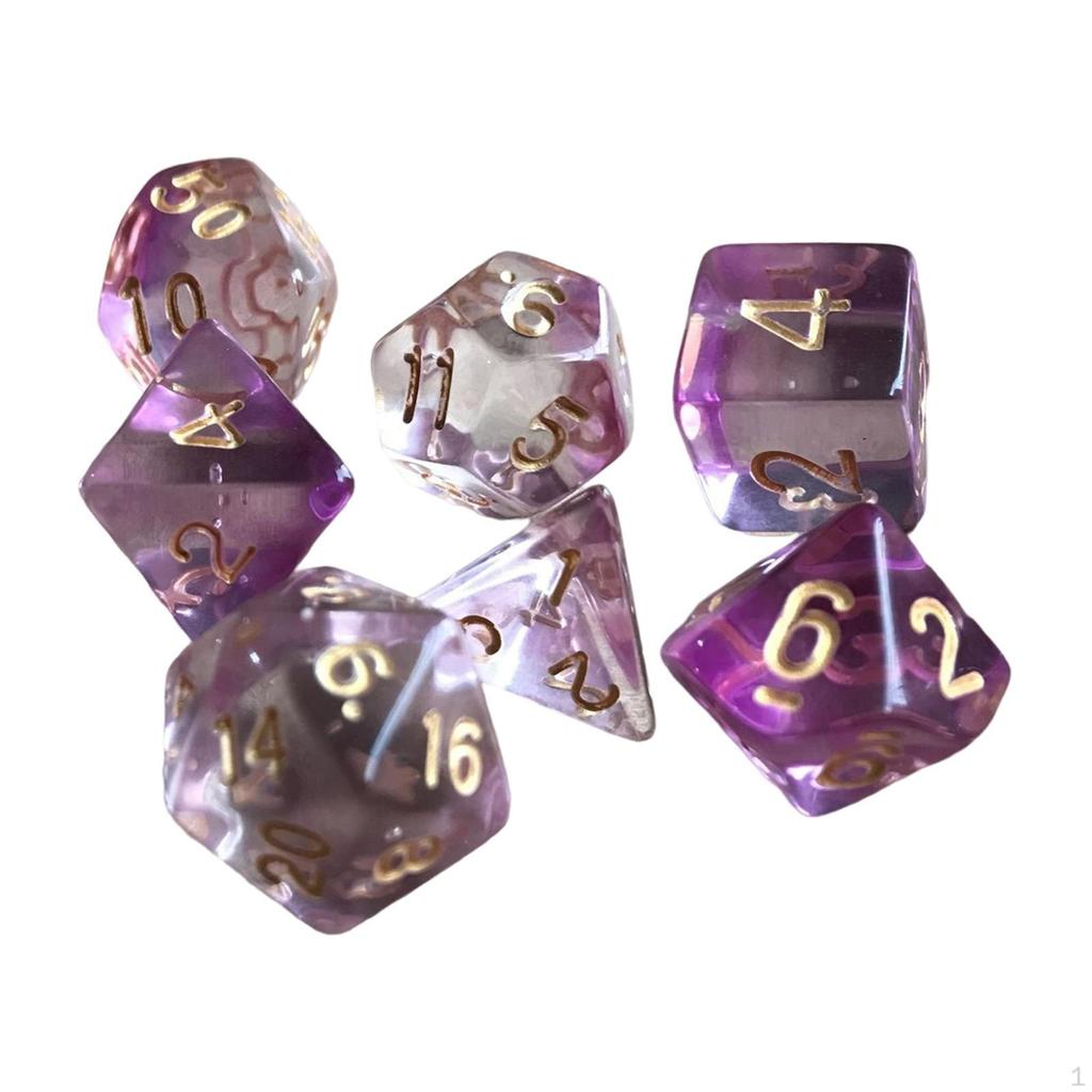 7 штук многогранных кубиков D4-D20 для настольных игр в кафе для ролевых игр