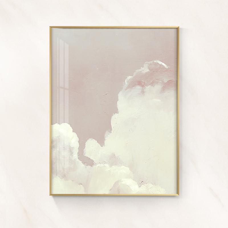 Скандинавские Синие Розовые Облака Небо Настенное Искусство Плакат Принт Пейзаж Холст Картины Украшения Домашнего Декора Минимализм Настенная Картина