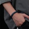 Модный Мужской Плетеный Кожаный Браслет из Нержавеющей Стали Ручной Работы Персонализированный Браслет с Именем или Логотипом в Подарок