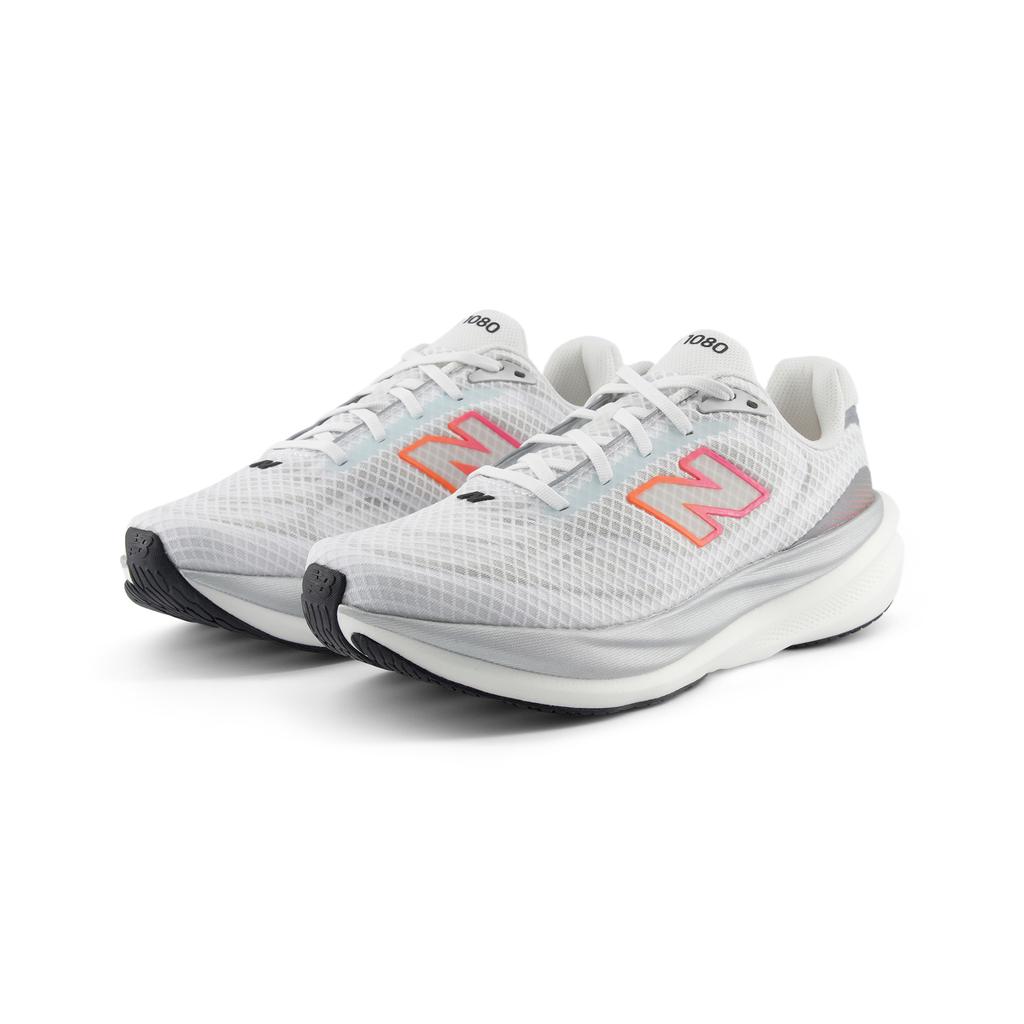 New Balance 1080v15 Дышащие Белые Розовые Теплый Мандарин Мужские Кроссовки M10806GG