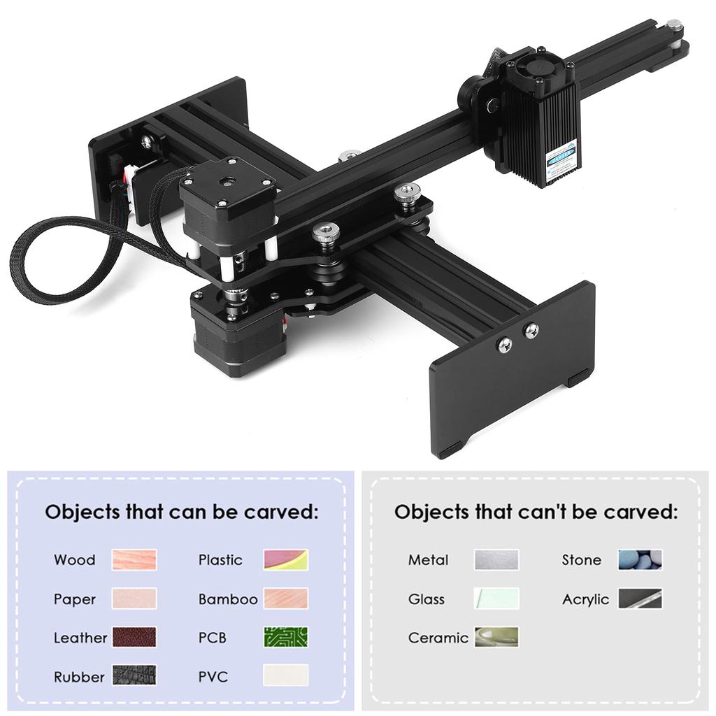 10w Engraving Machine Mini Desktop Engraver Printer Portable Carver DIY Logo Mark Printer Working Area 170*200mm