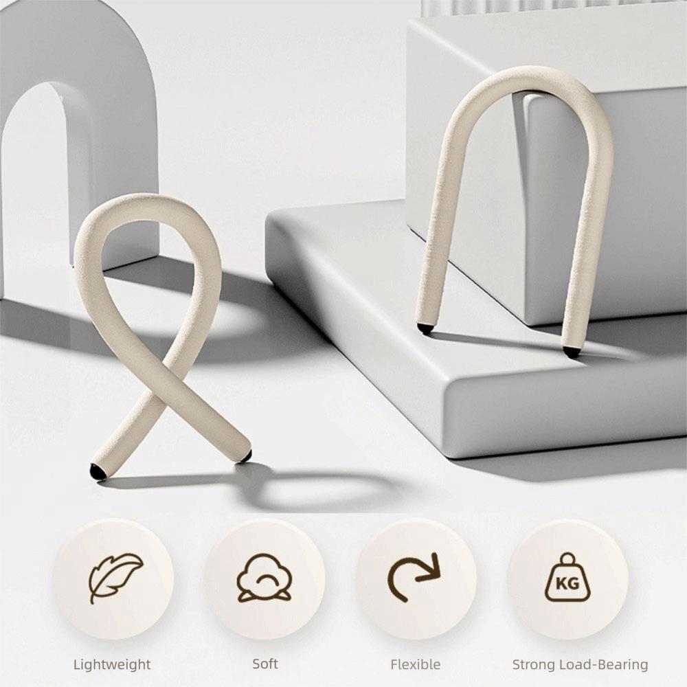 Free Bending Multi-purpose Hook NBR Soft Edging Lightweight Flexible S Hooks Space-Saving Phone Stand Hanging Hook Closet