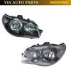 Electric Front Headlight with Black Frame Right Left 2 Piece Set for Albea Palio 2005 After OEM 51773143 51773144