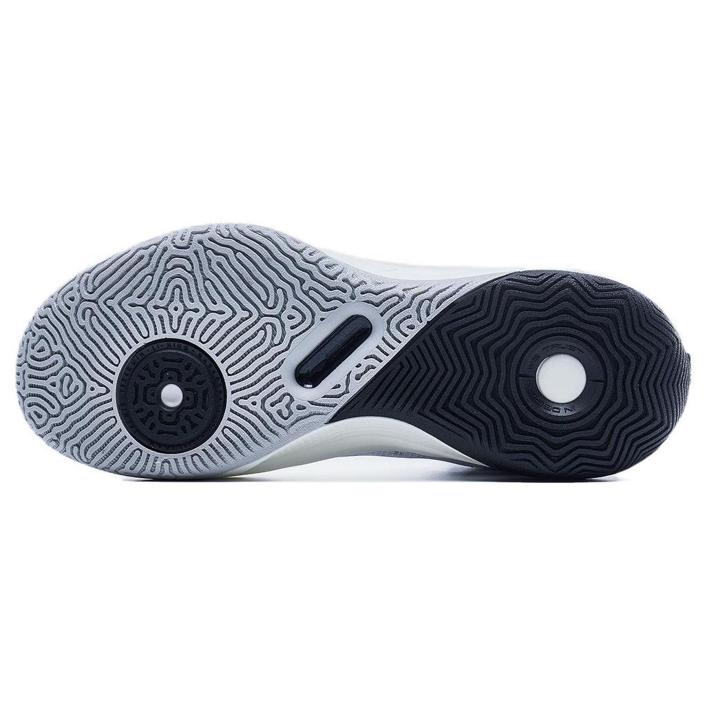 Баскетбольные кроссовки Li Ning Sonic Team, универсальные, из искусственной кожи, с амортизацией, средней высоты, мужские, белые, черные ABPT057-1