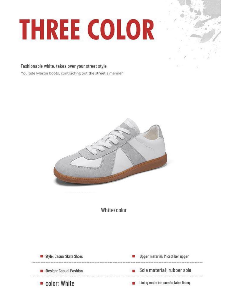 Женские ретро-кроссовки в немецком стиле 2025 года, белые, на толстой подошве, повседневные