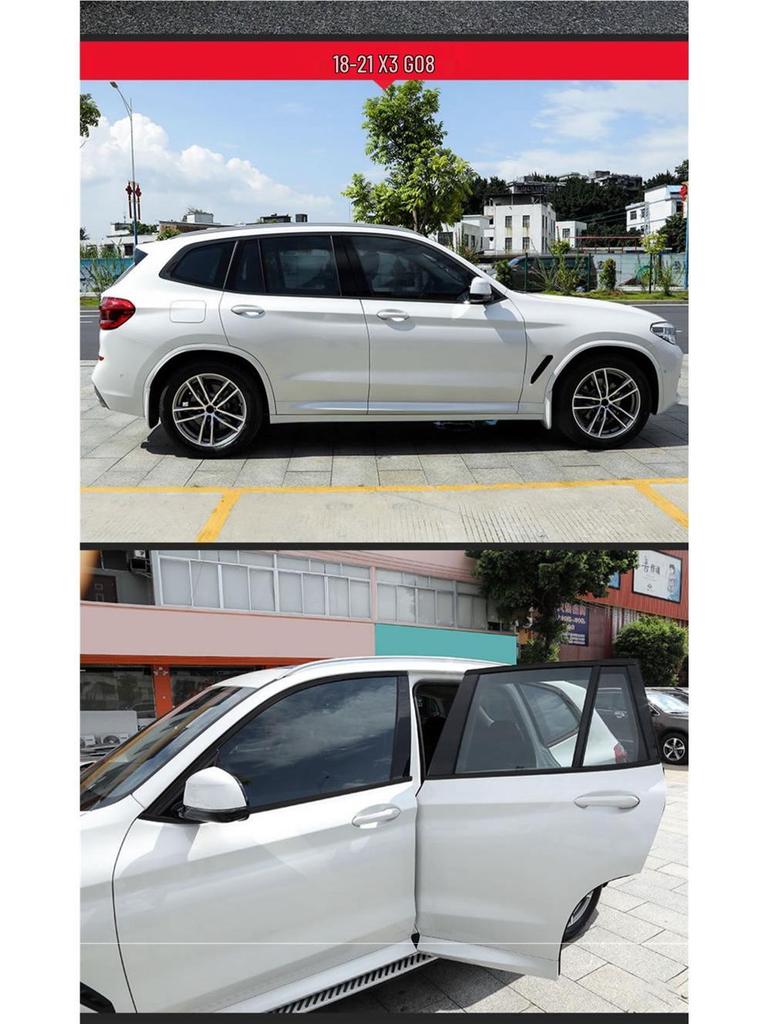 Черная накладка на оконный проем и дверную раму для BMW 3, 5 серии, X3, X5, X6 - Декоративная черная версия 'Воин'.